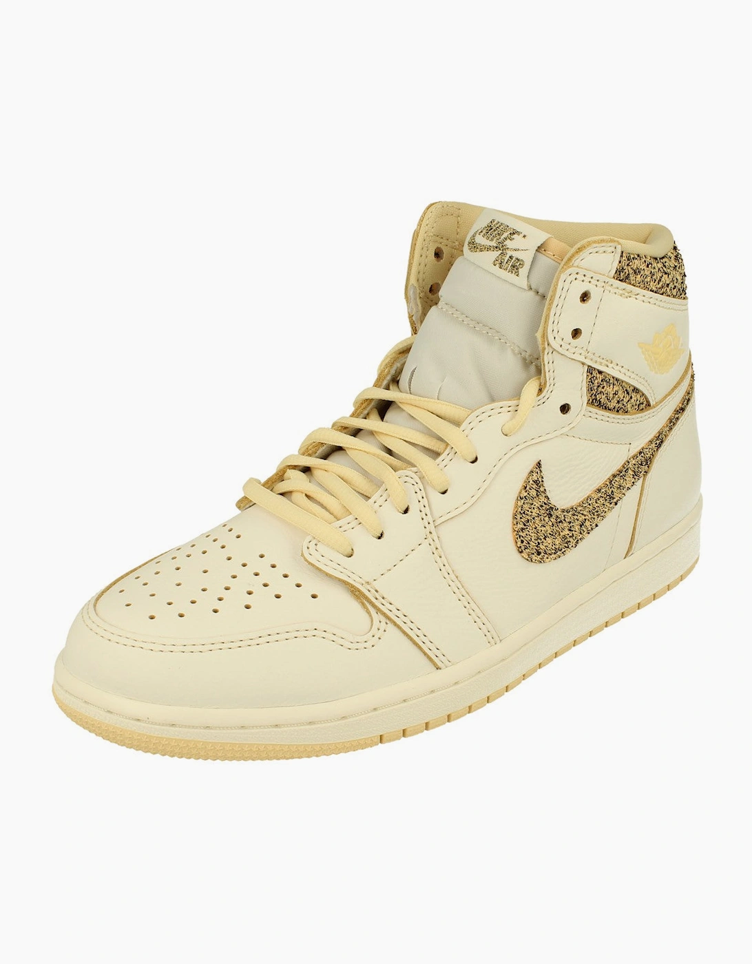 Nike Men's Cream Air Jordan 1 Retro Hi Og Craft Basketball Trainers Fd8631 100 - Size 7.5