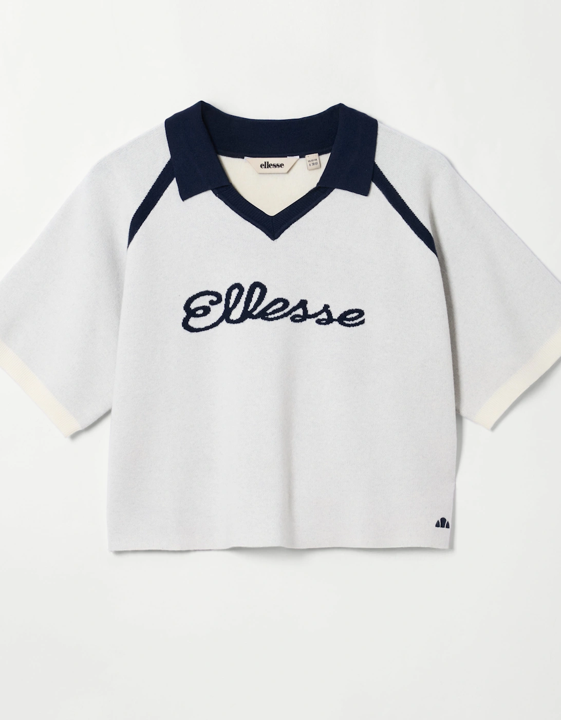 Ellesse Women's Cream Brunelli Knitted Polo - Off White  Size 12
