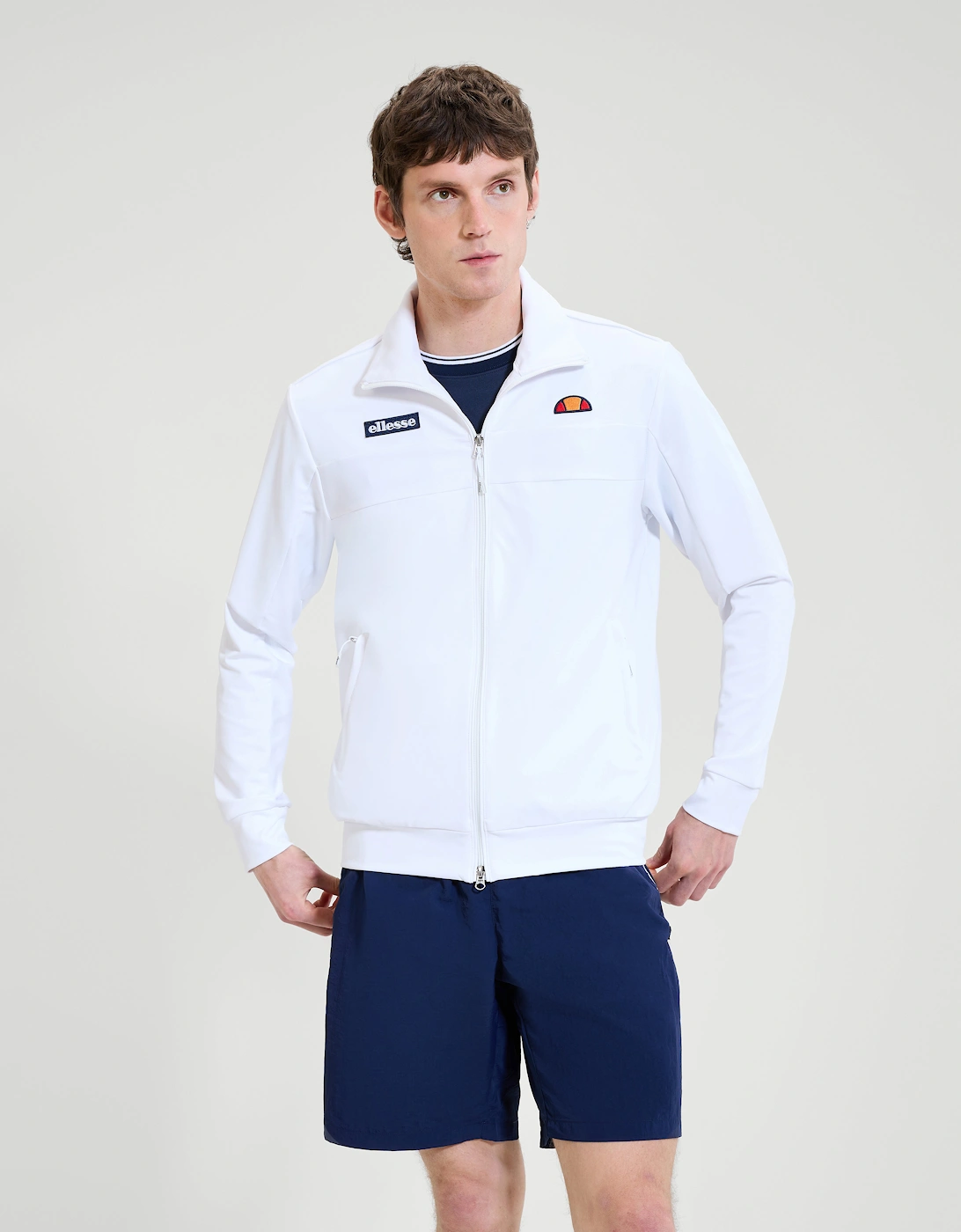 Ellesse Men's Riminali Track Top - White - Size: S