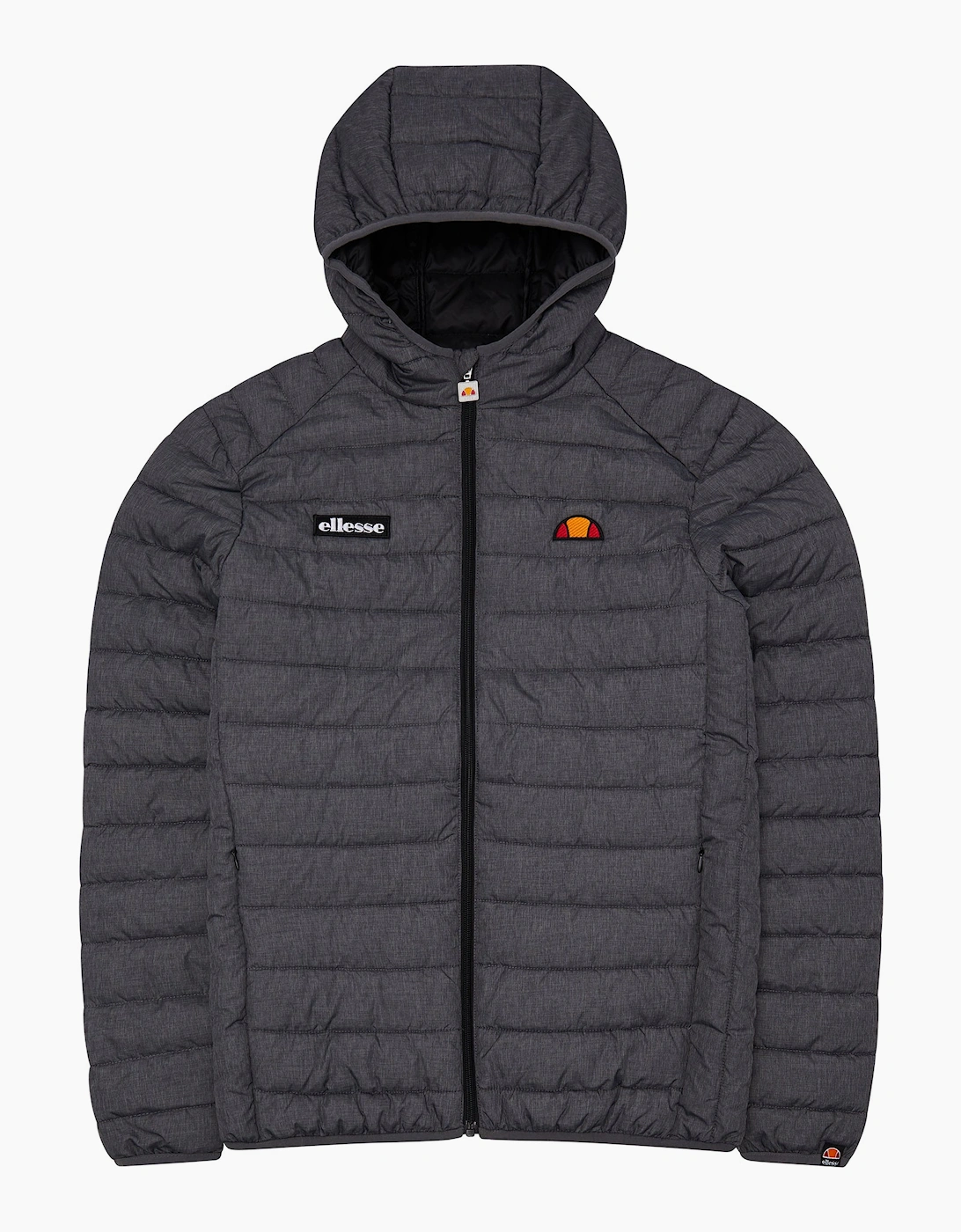 Ellesse Men's Grey Lombardy Padded Jacket - Dark Marl - Size: Regular/34