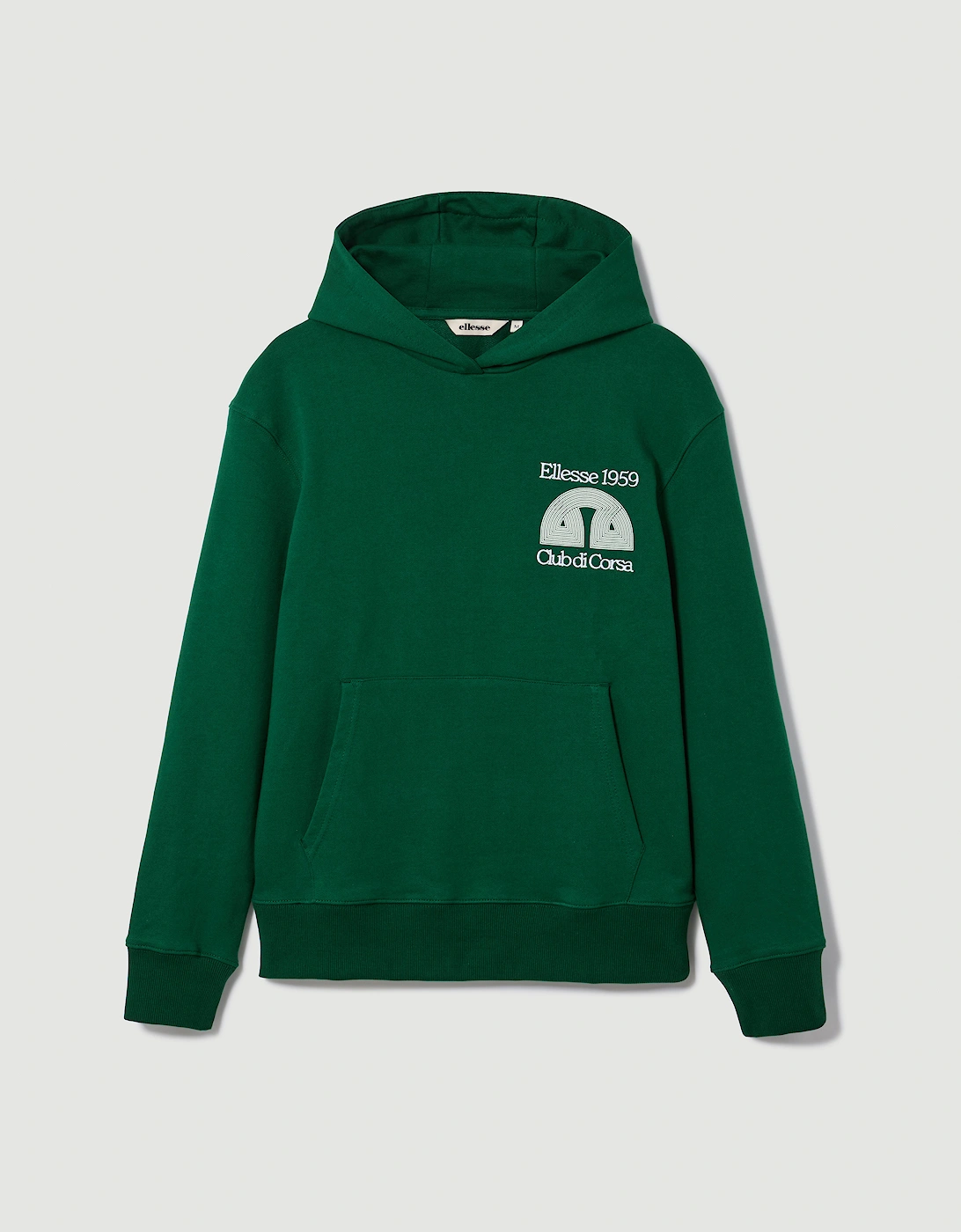 Ellesse Men's Green Club Di Corsa Hoodie - Dark - Size: 44