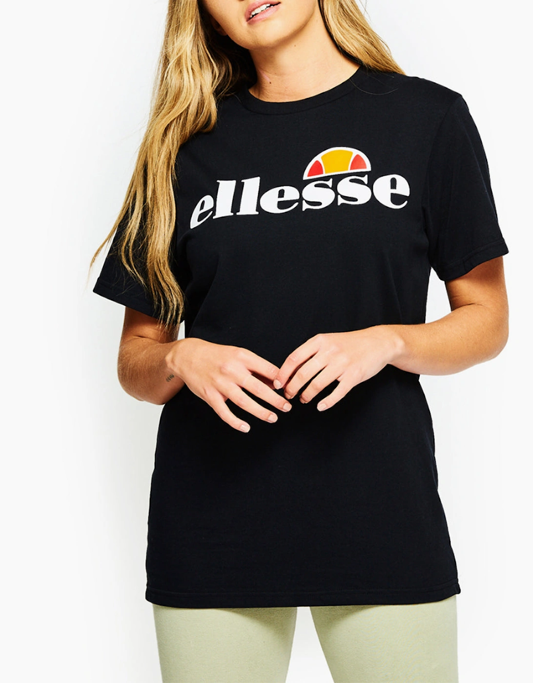 Ellesse Women's Black/Grey Albany T-Shirt - Anthracite - Size: 12