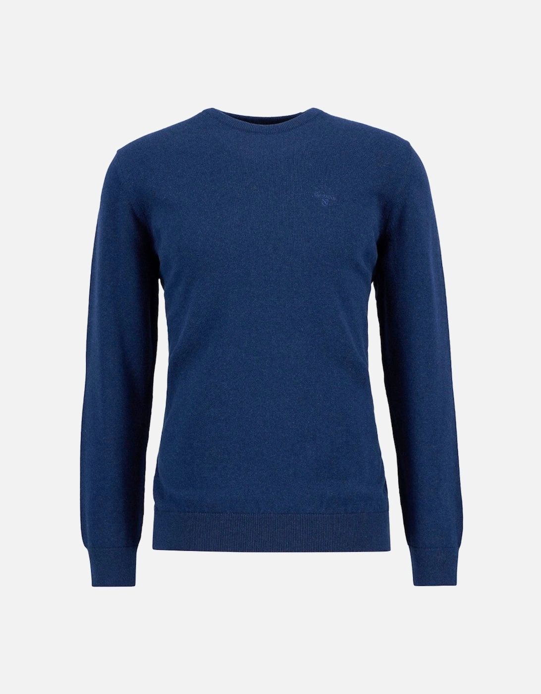 Pima Cotton Crew Neck Sweater BU11 Inky Marl, 5 of 4