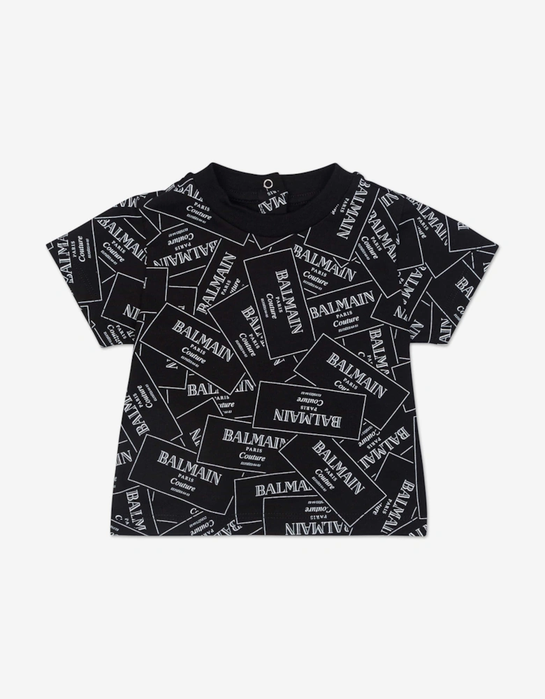 Baby Boys Logo T-Shirt in Black