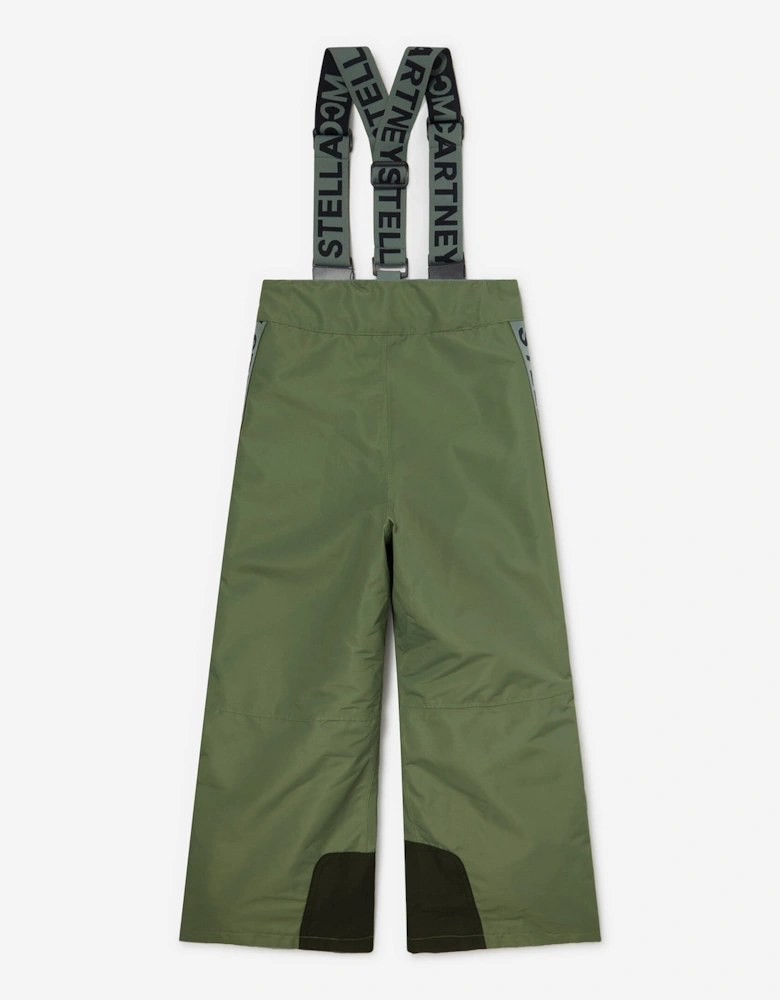 Boys Logo Ski Trousers in Green