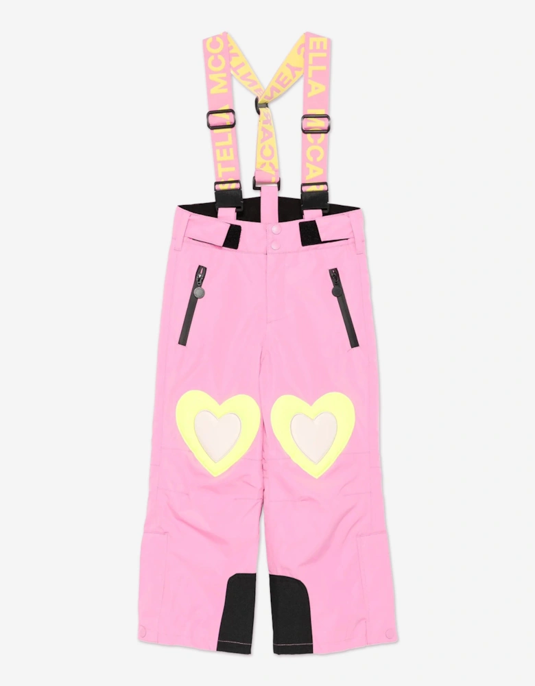 Girls Heart Ski Trousers in Pink