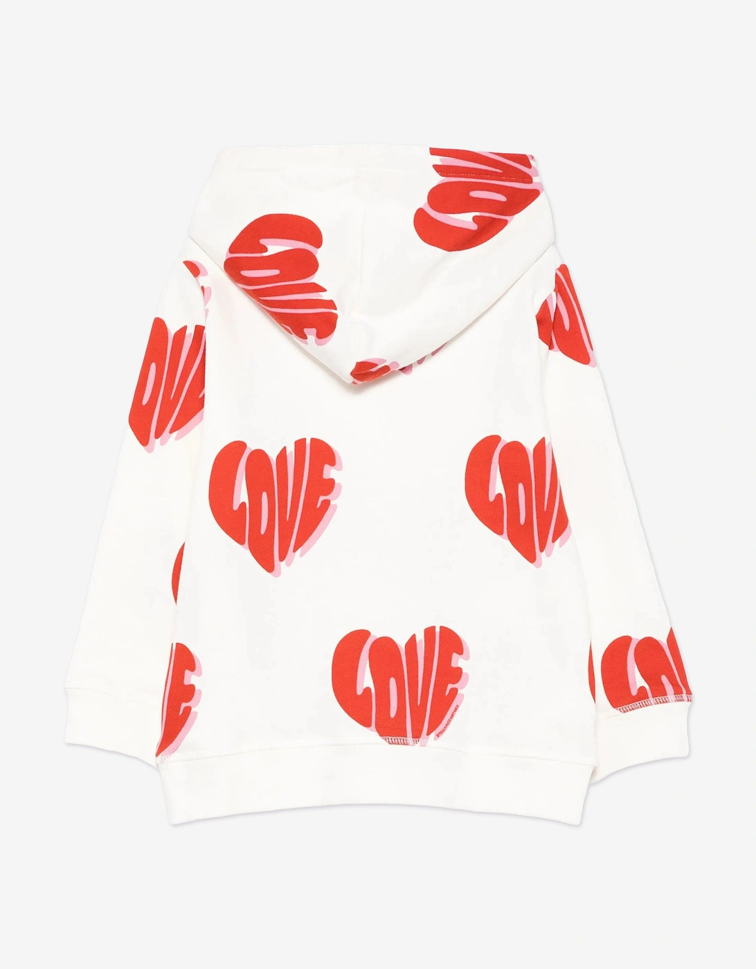 Girls Love AOP Hoodie in Ivory