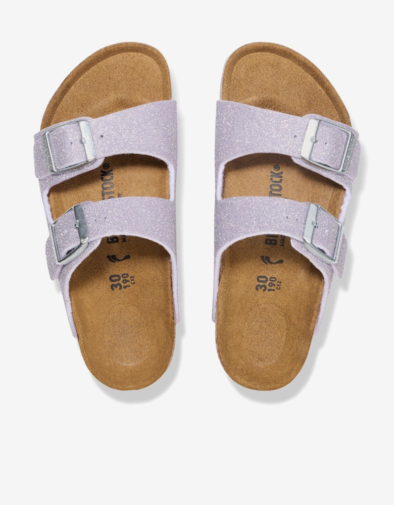 BIRKENSTOCK Girls Arizona Shiny Glitter Sandals in Purple