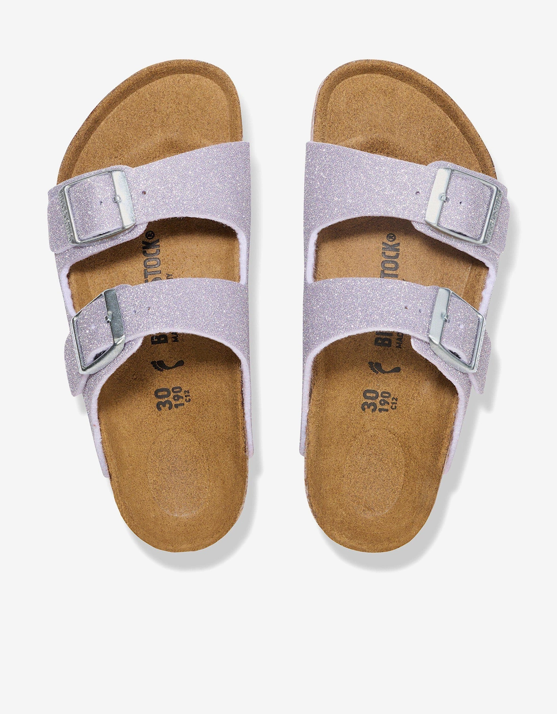 BIRKENSTOCK Girls Arizona Shiny Glitter Sandals in Purple