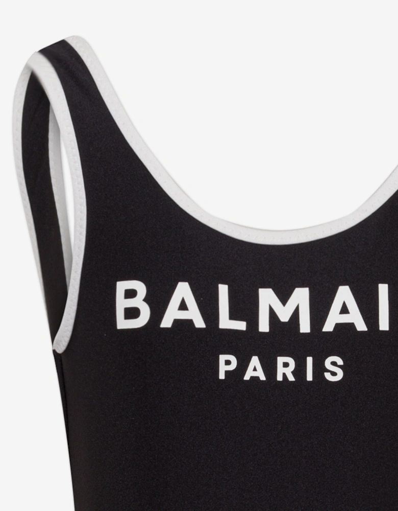 Girls Logo Swimsuit in Black