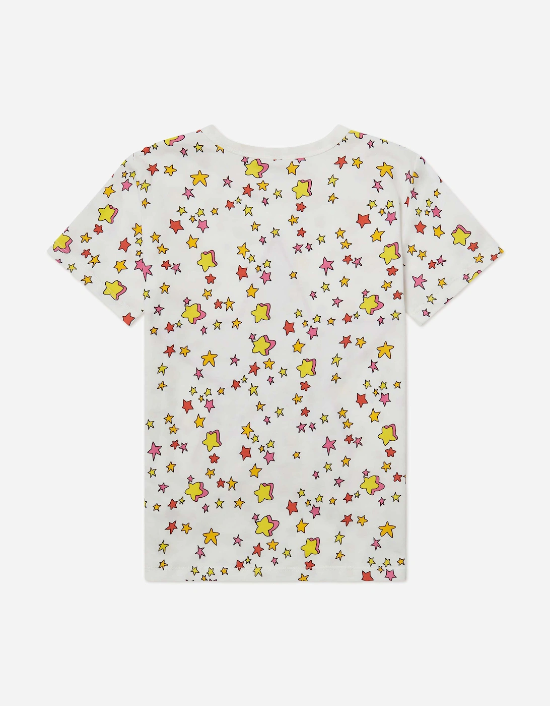 Girls Fringed Star T-Shirt in Ivory