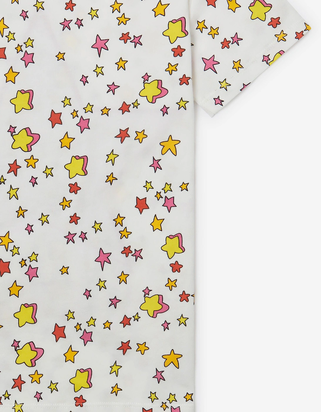 Girls Fringed Star T-Shirt in Ivory