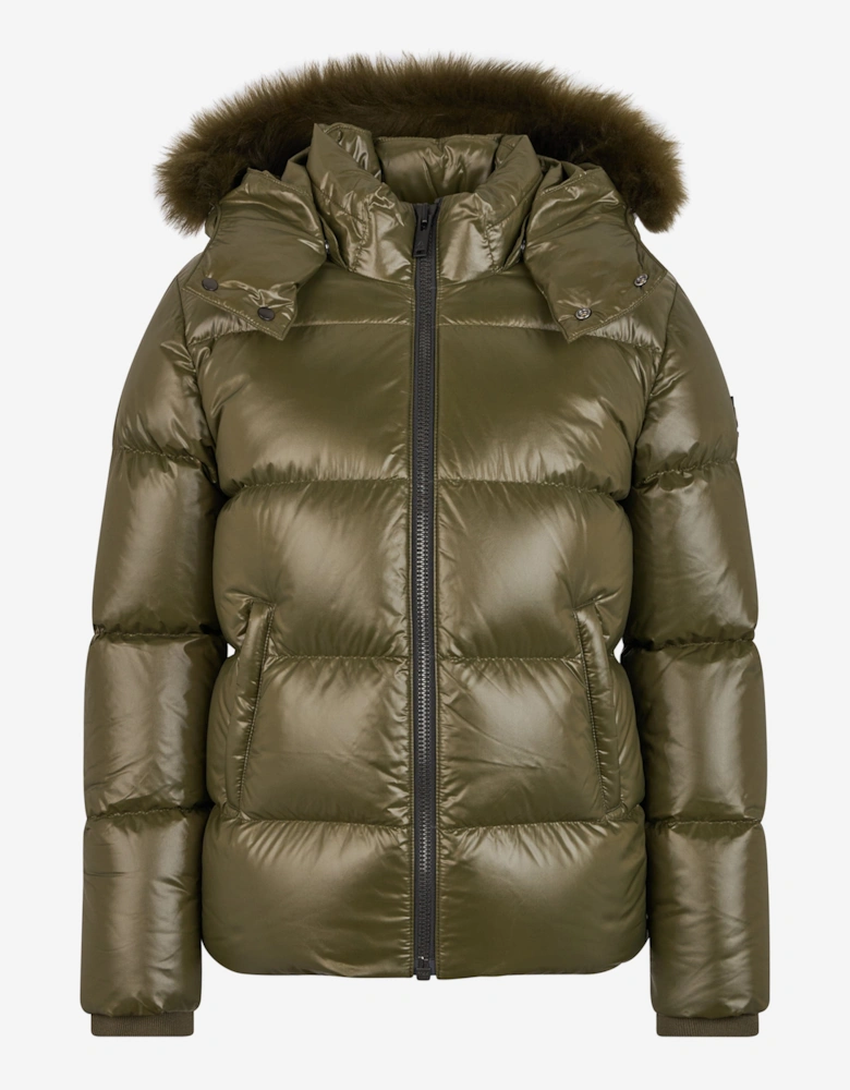Kids Kings Down Padded Puffer Jacket in Green