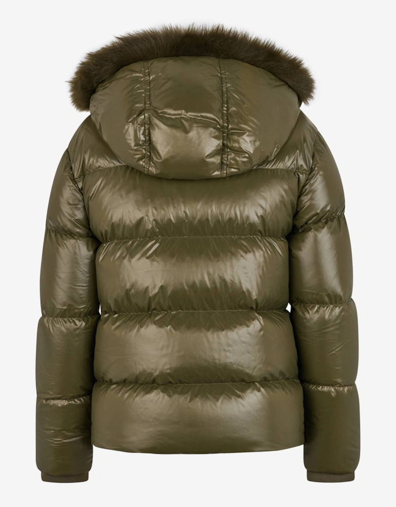 Kids Kings Down Padded Puffer Jacket in Green