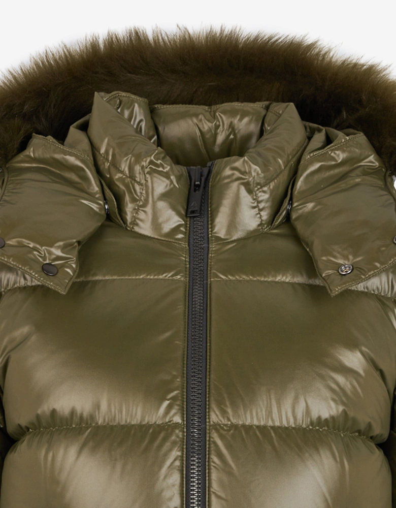 Kids Kings Down Padded Puffer Jacket in Green