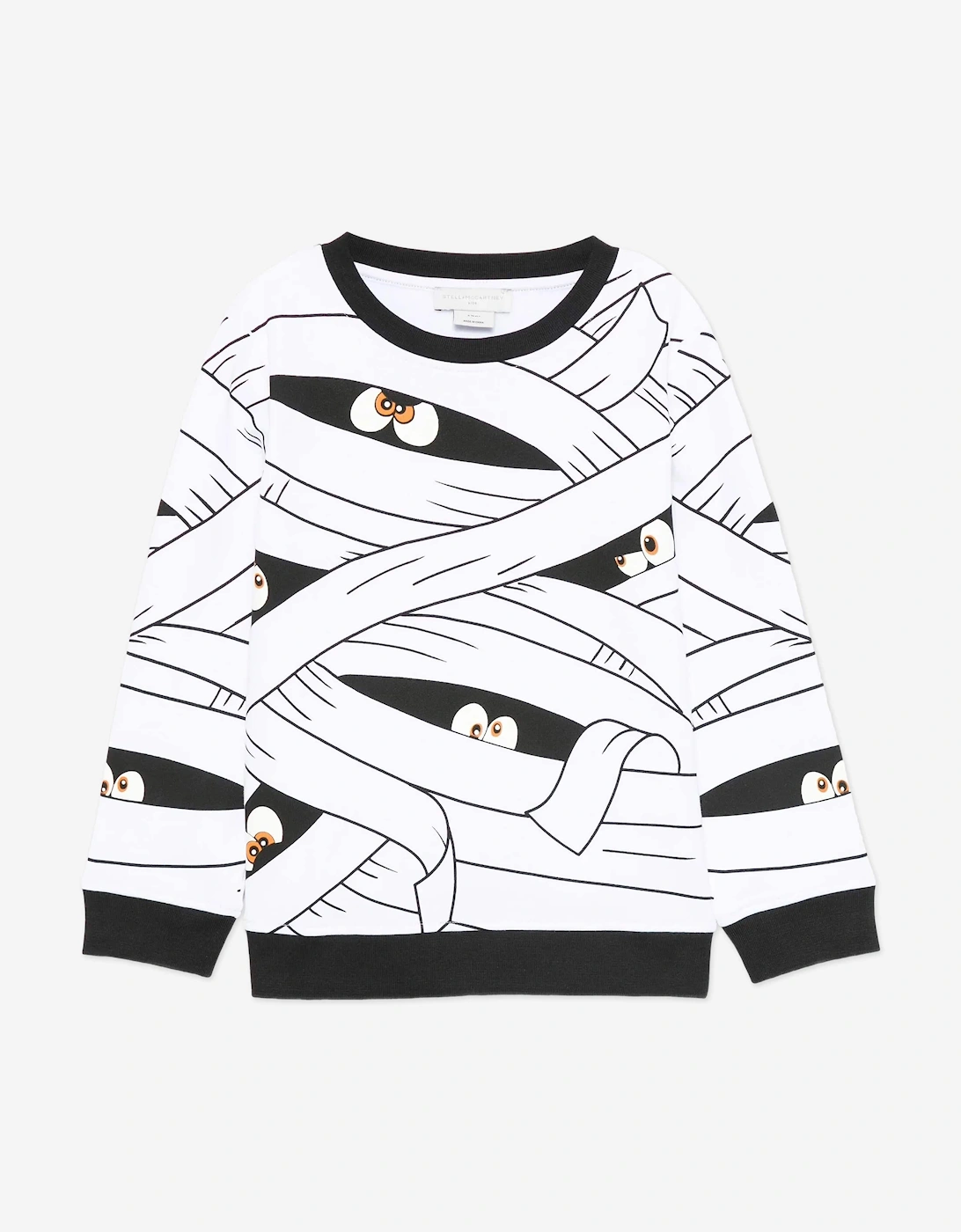 Boys Mummy AOP Sweatshirt in White, 5 of 4