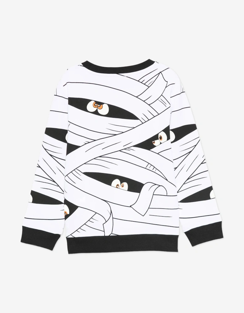 Boys Mummy AOP Sweatshirt in White