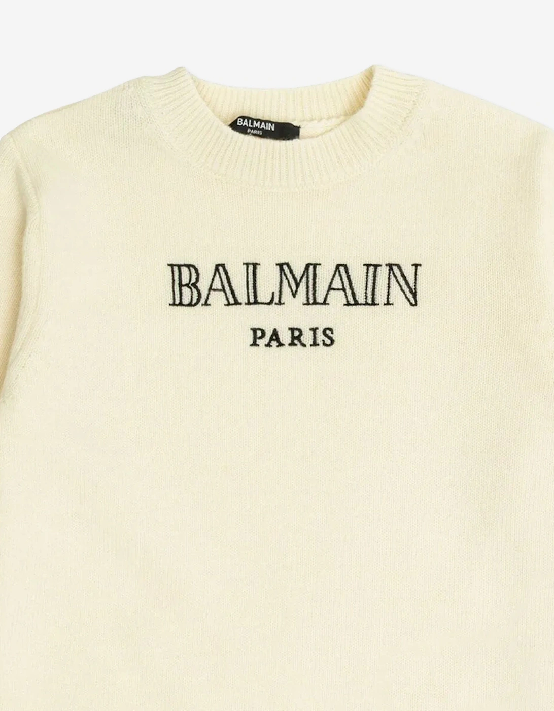 Kids Wool and Cashmere Logo Jumper in Ivory