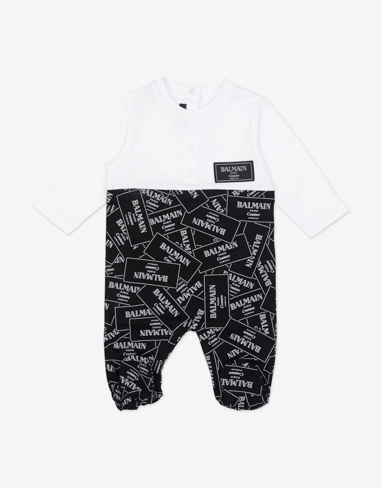 Baby Boys Logo Babygrow Set in Black