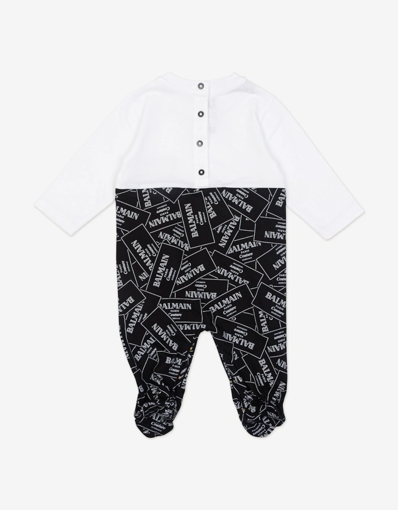 Baby Boys Logo Babygrow Set in Black