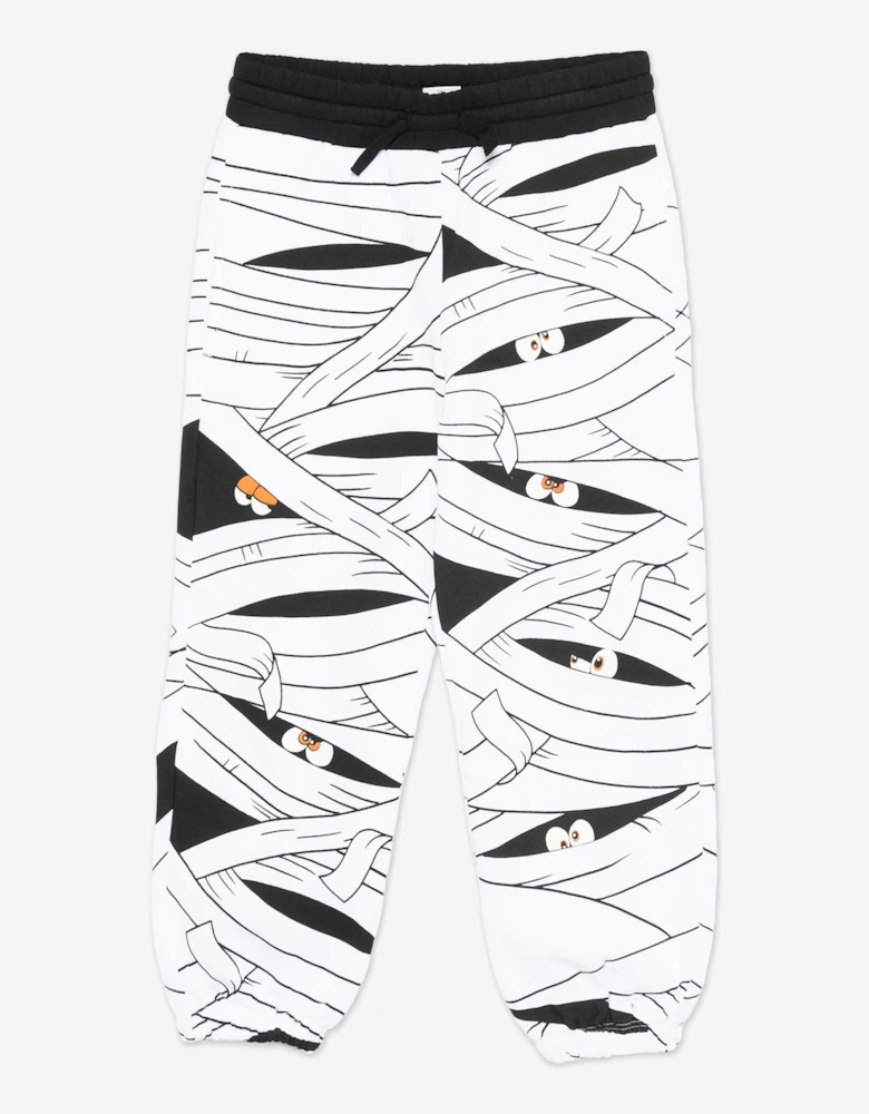 Boys Mummy AOP Joggers in White
