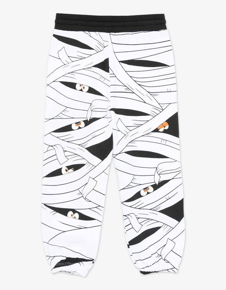 Boys Mummy AOP Joggers in White