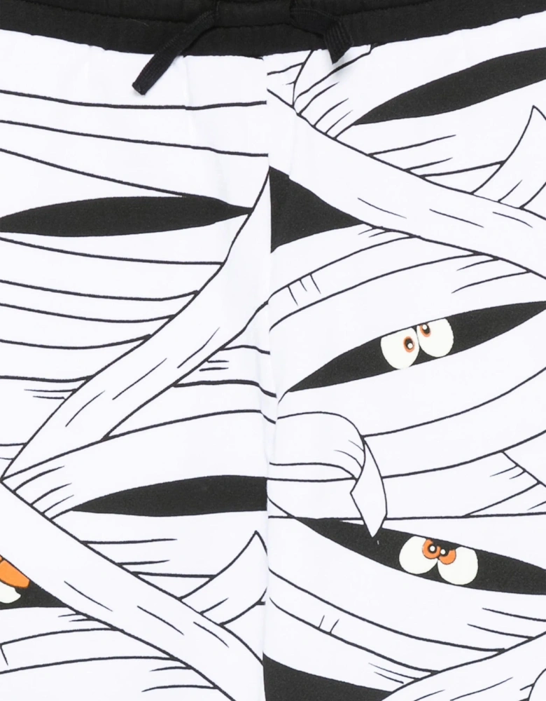 Boys Mummy AOP Joggers in White