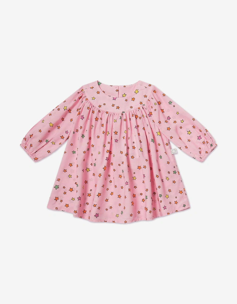 Baby Girls Star Dress with Knickers in Pink