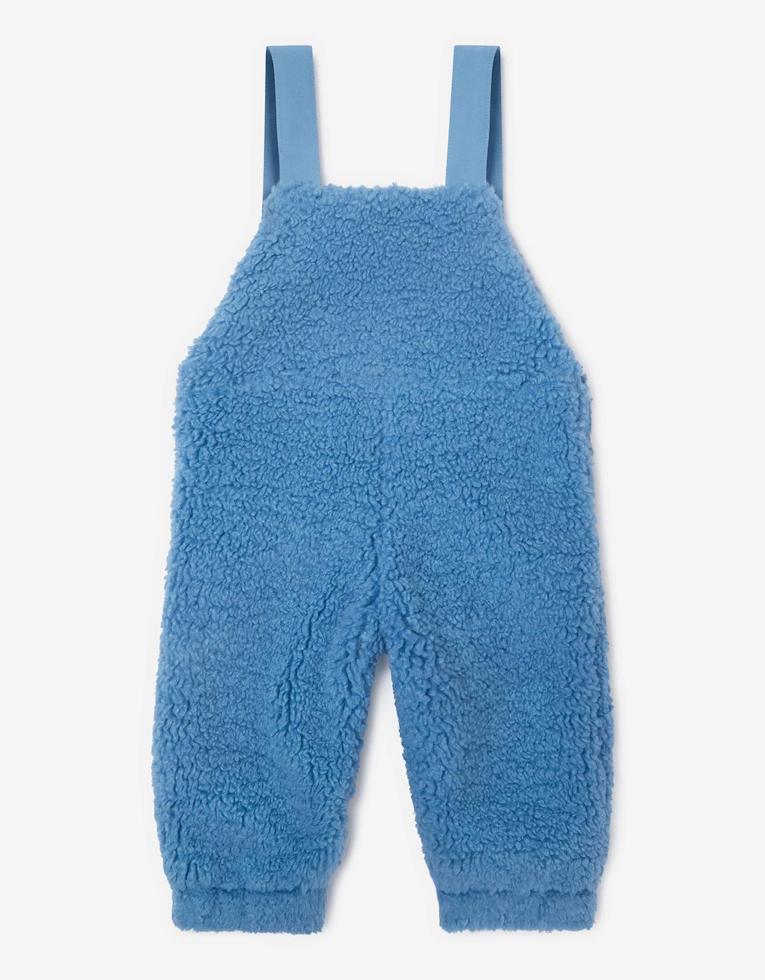 Baby Boys Teddy Fleece Dungarees in Blue
