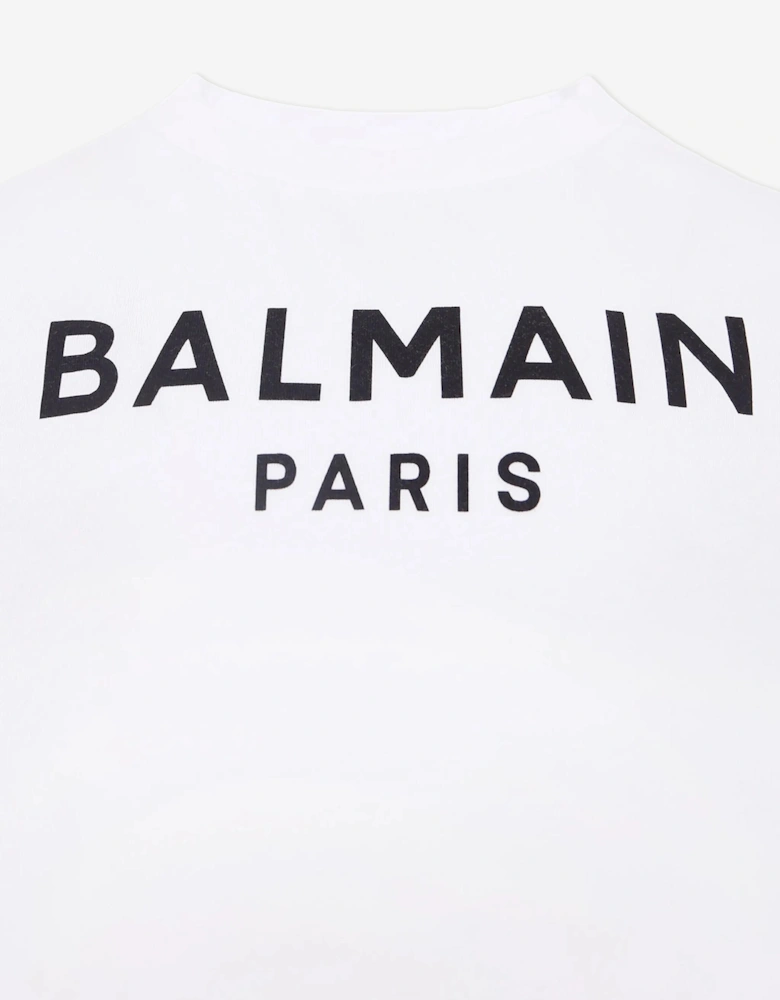 Kids Logo Print T-Shirt in White