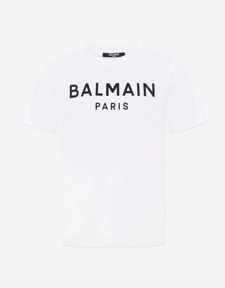 Kids Logo Print T-Shirt in White
