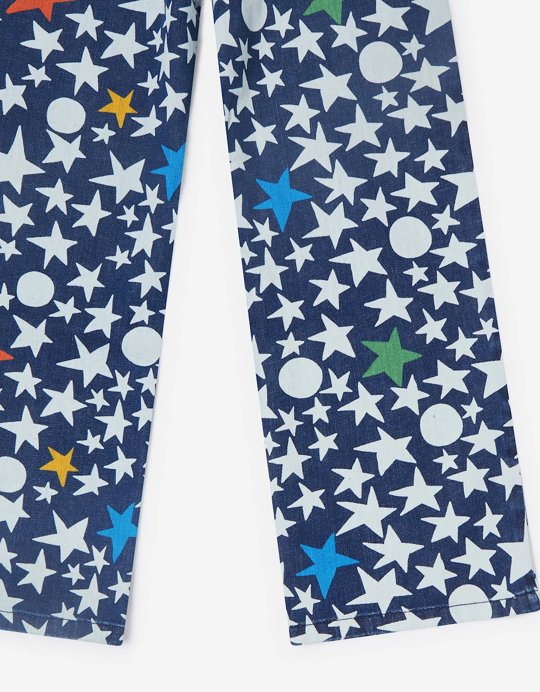 Girls Wide Leg Star Jeans in Blue