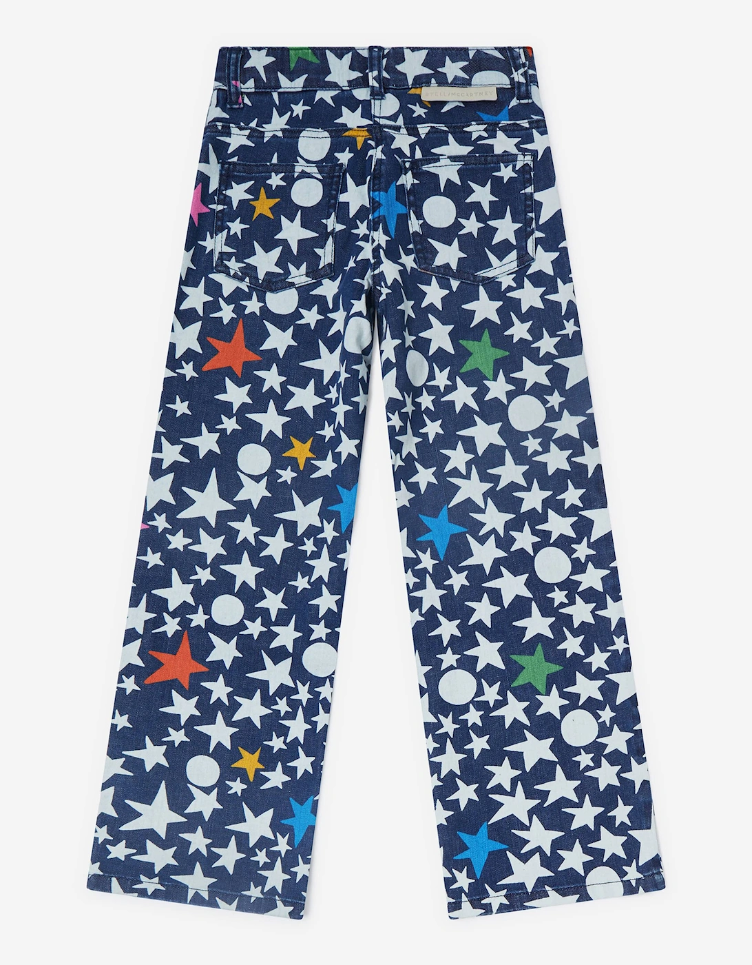 Girls Wide Leg Star Jeans in Blue