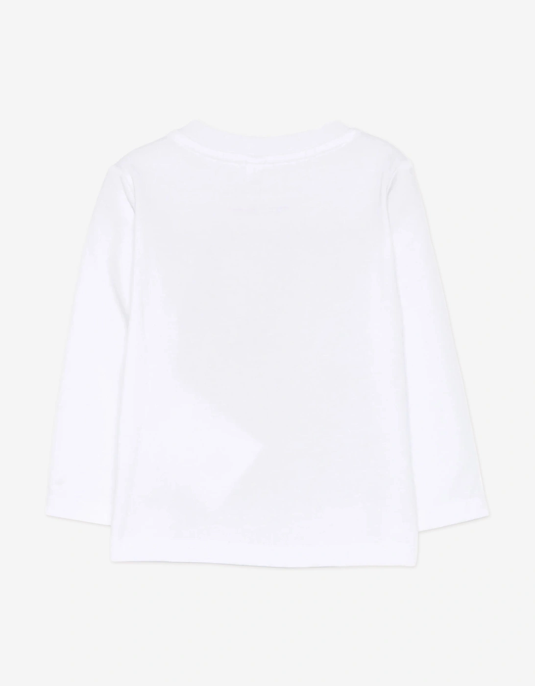 Baby Boys Long Sleeve Monster T-Shirt in White