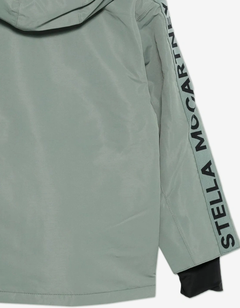 Boys Logo Ski Jacket in Green