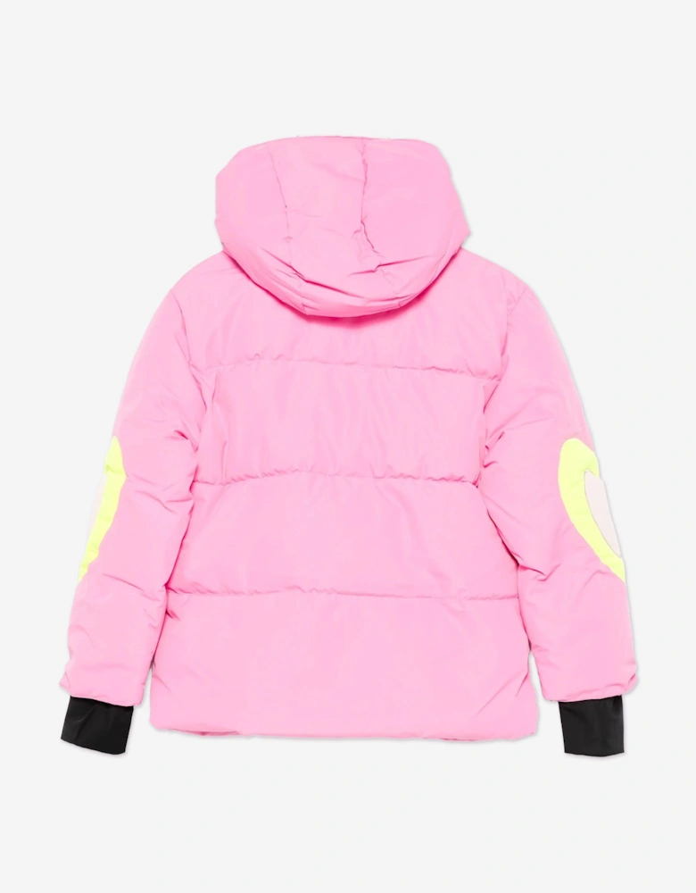 Girls Heart Ski Jacket in Pink