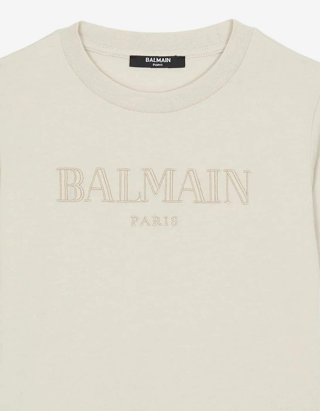 Boys Logo T-Shirt in Beige