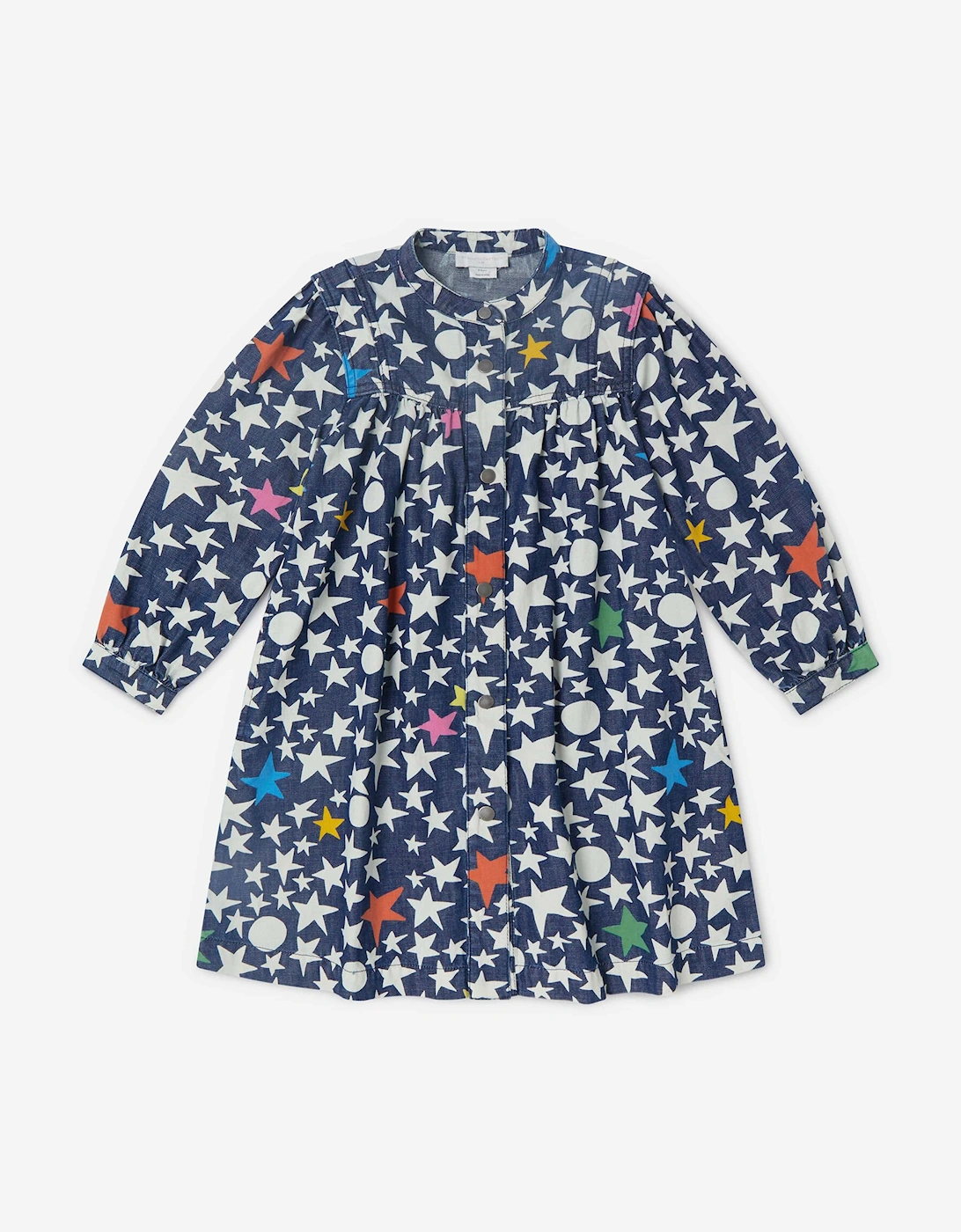 Stella McCartney Girls Stars Shirt Dress in Blue - Size: 5 years
