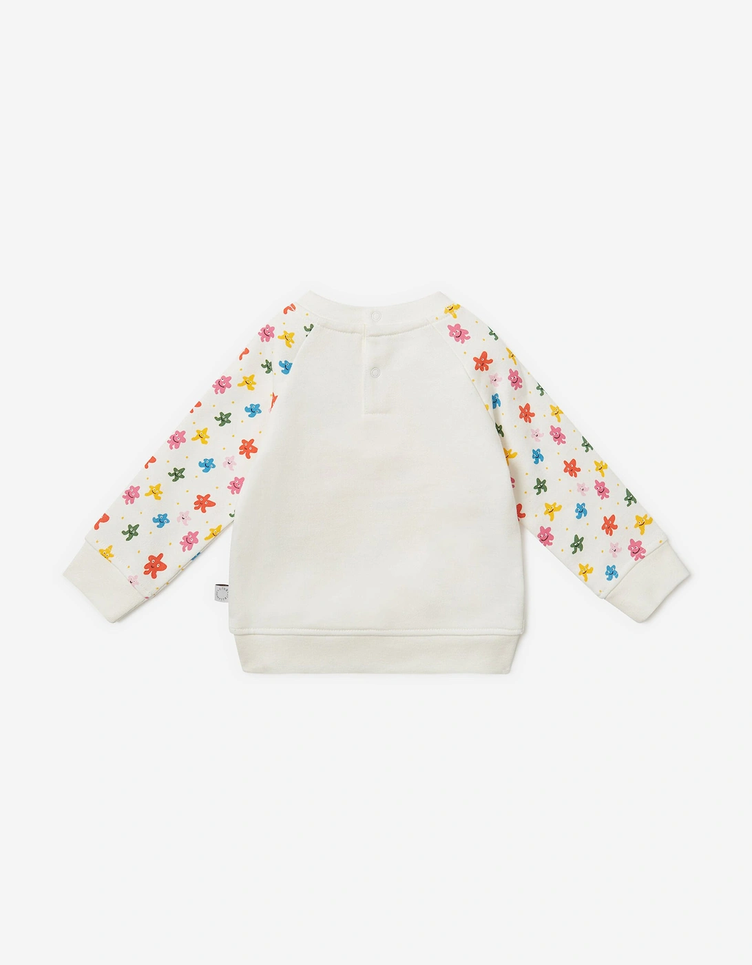 Baby Girls Star Sweatshirt in Ivory