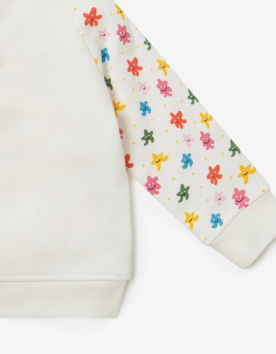 Baby Girls Star Sweatshirt in Ivory
