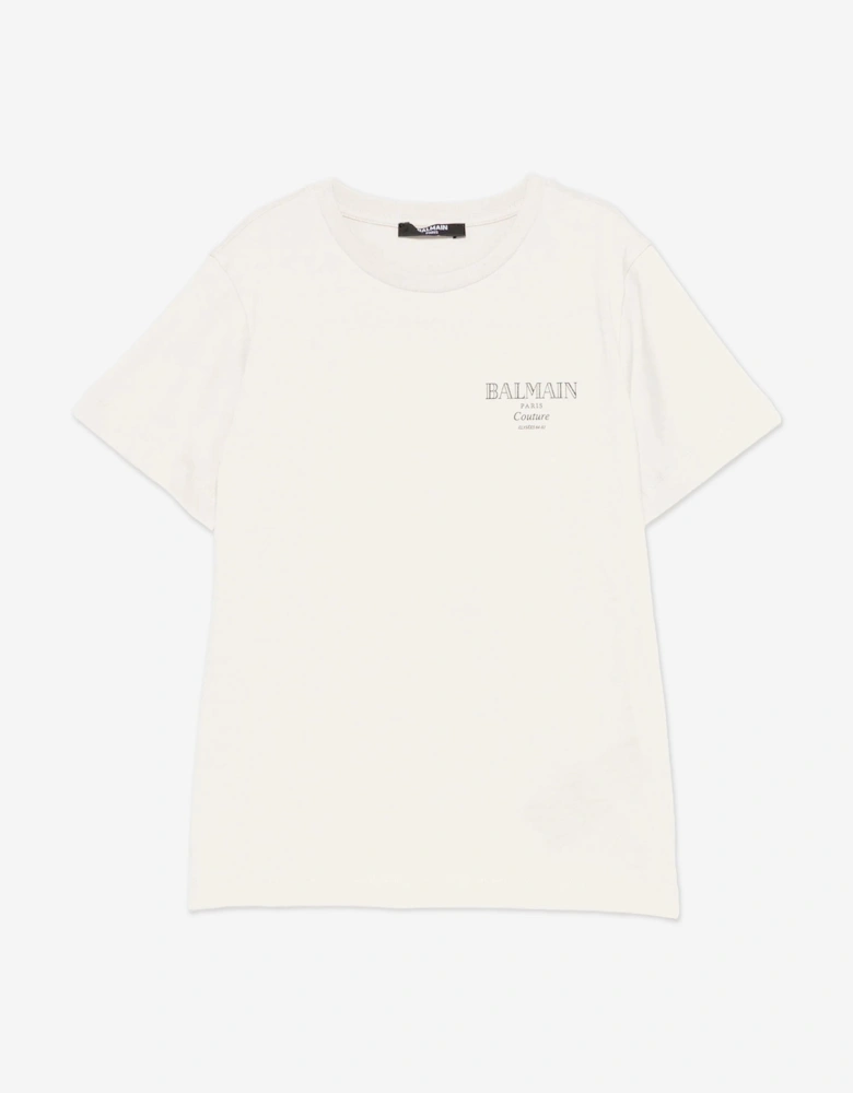 Boys Logo T-Shirt in Beige