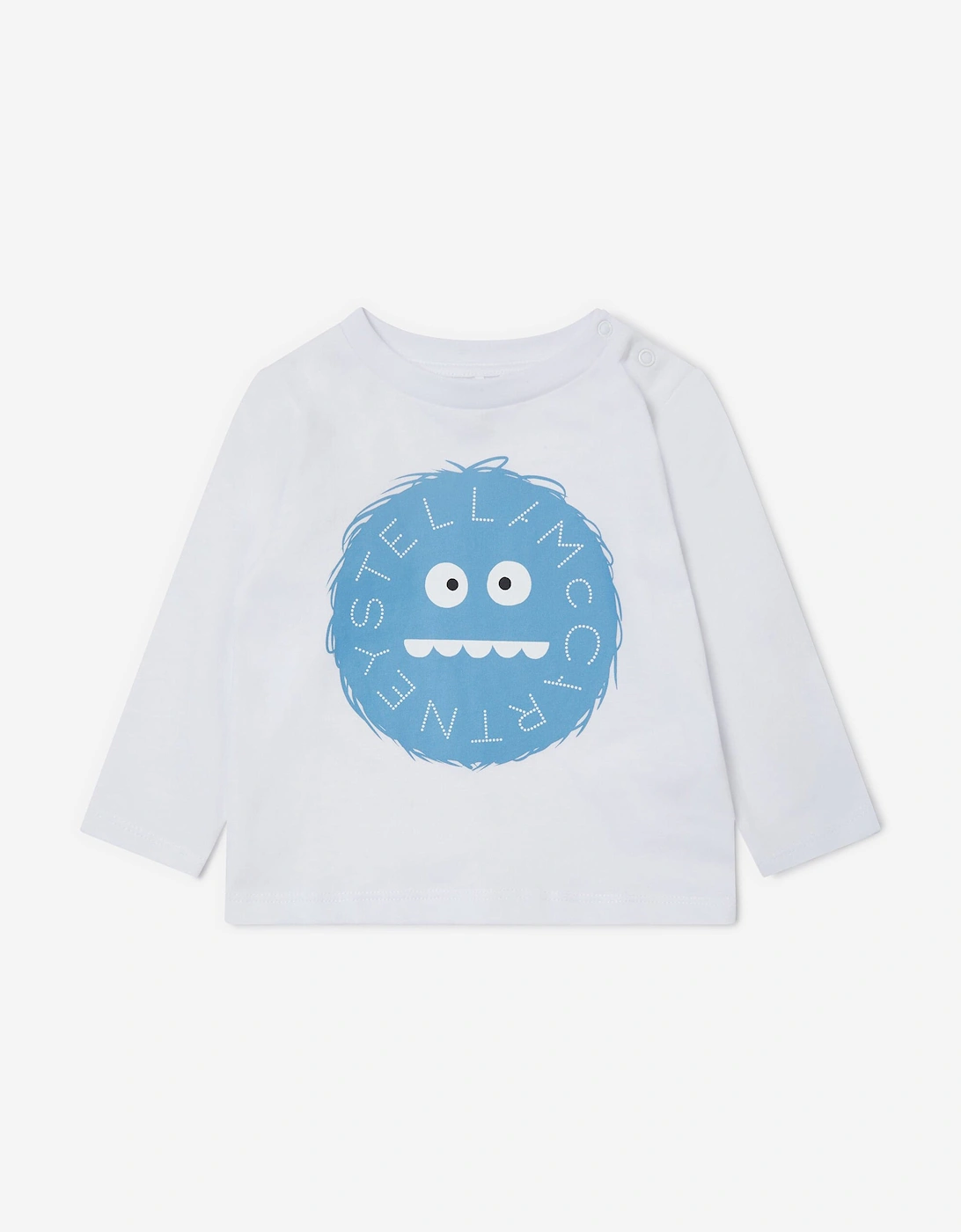Baby Boys Long Sleeve Logo T-Shirt in White, 5 of 4