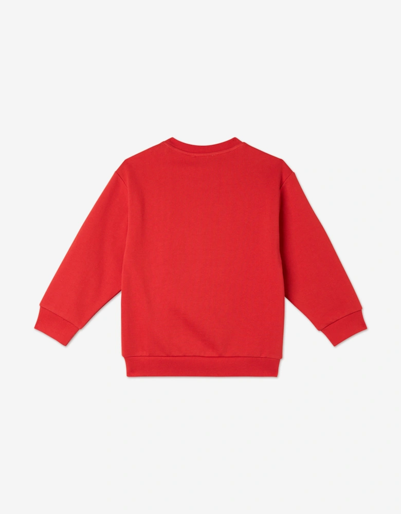 Boys Logo Sweatshirt in Red