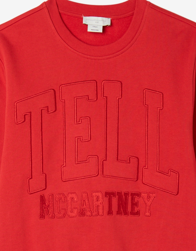 Boys Logo Sweatshirt in Red