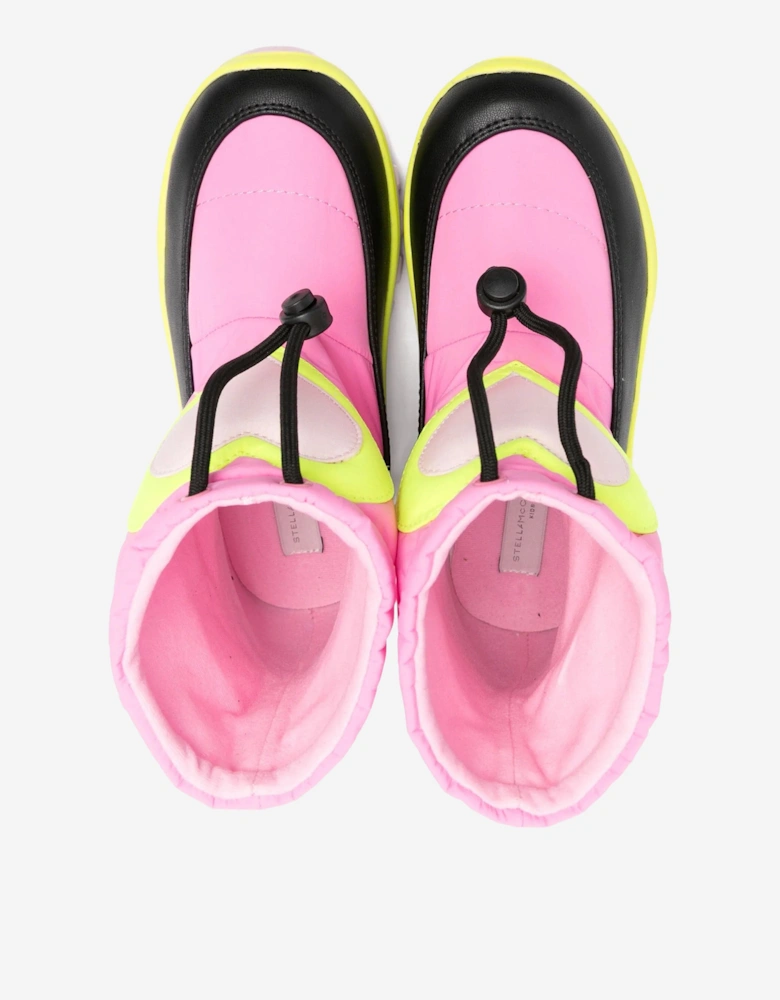Girls Heart Snow Boots in Pink