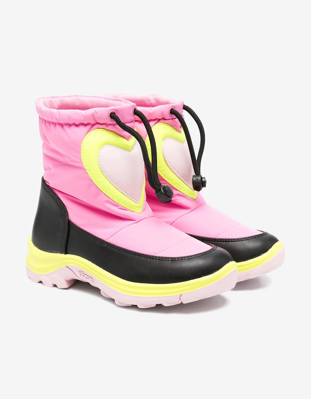 Girls Heart Snow Boots in Pink, 5 of 4