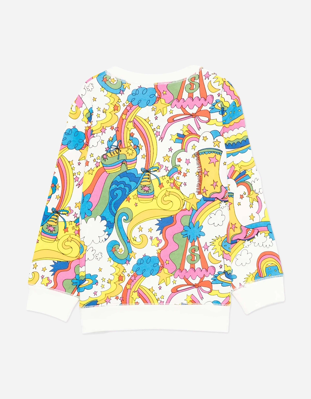 Girls Psycadelic AOP Sweatshirt in Ivory