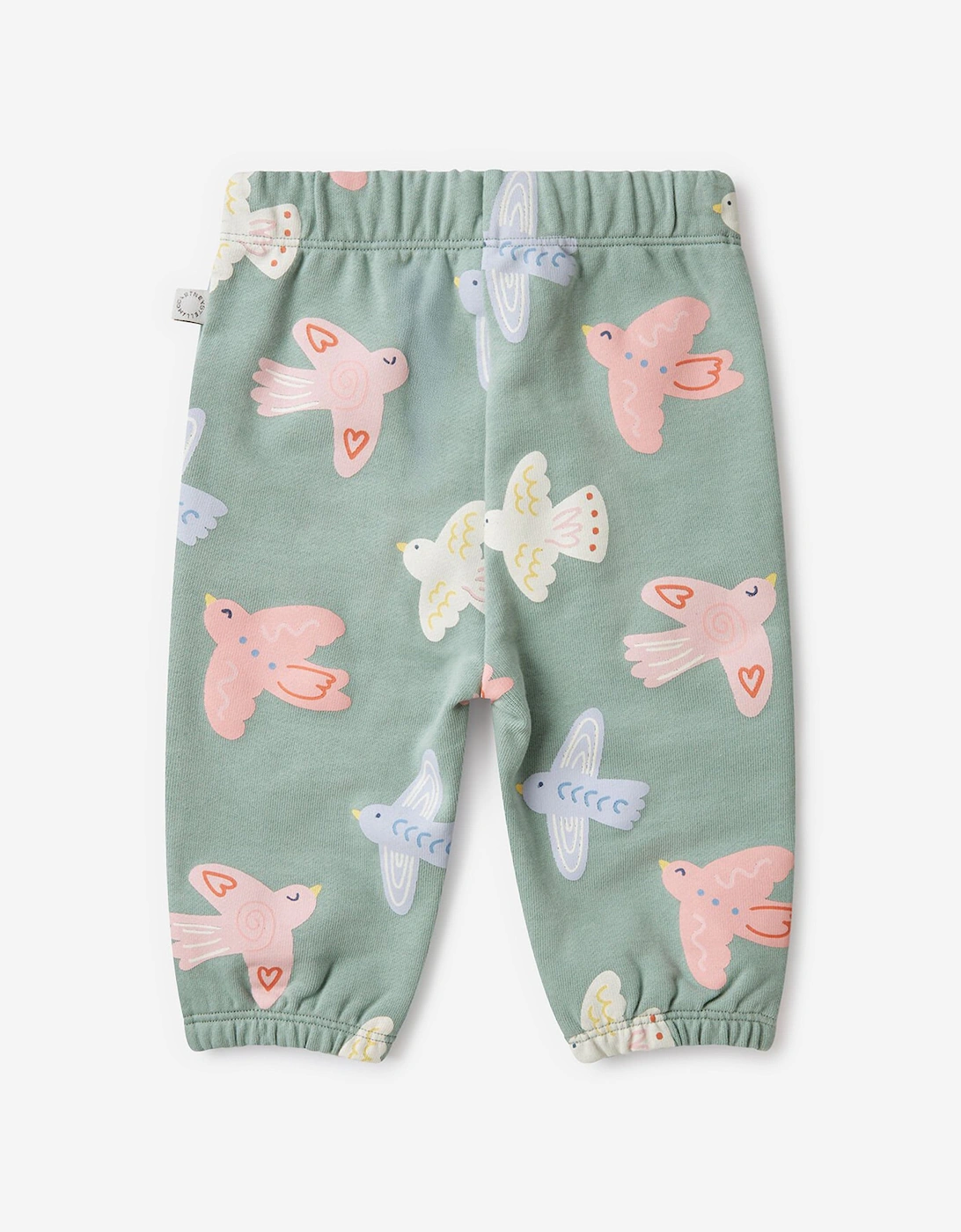 Baby Girls Birds AOP Joggers in Grey