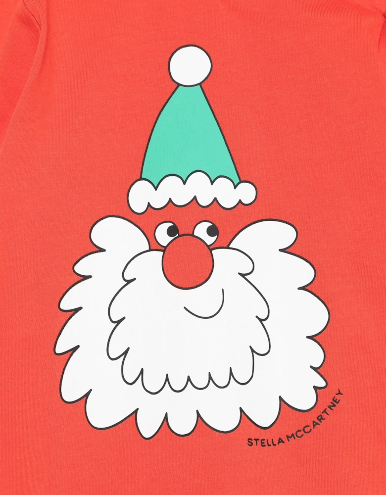 Baby Long Sleeve Santa T-Shirt in Red