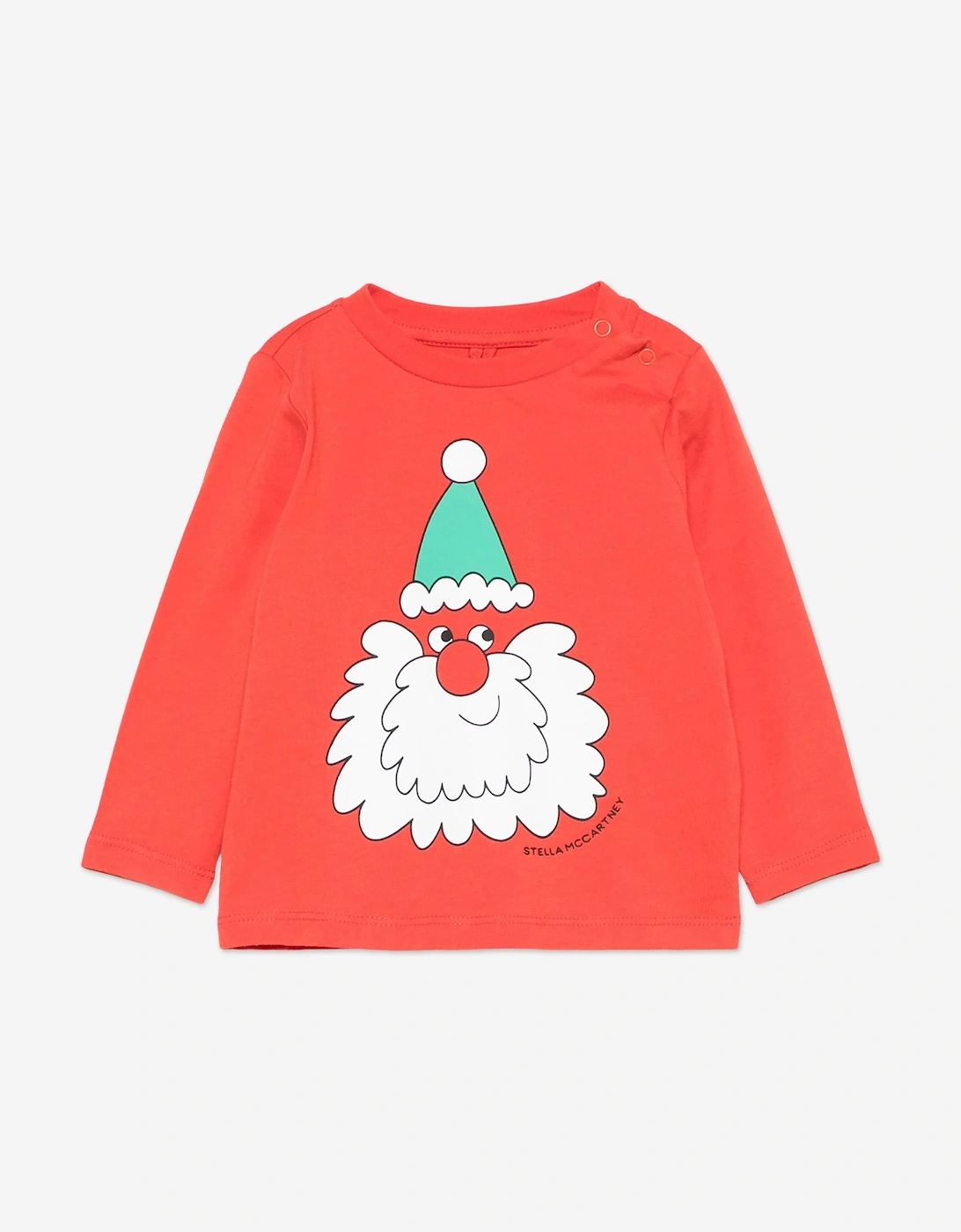 Stella Mccartney Girls Multi Baby  Baby Long Sleeve Santa T-Shirt  Red - Size 12-18 Months/9-12 Months Kids